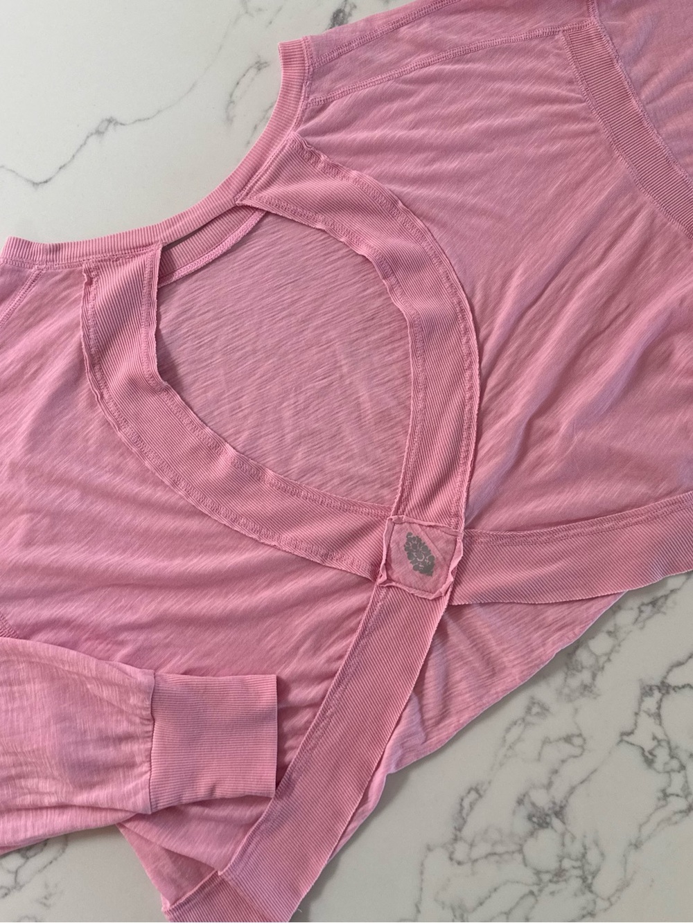 FP Movement by Free People My Time Long Sleeve Tee - Pink Icing - Size Medium - Picture 2 of 5
